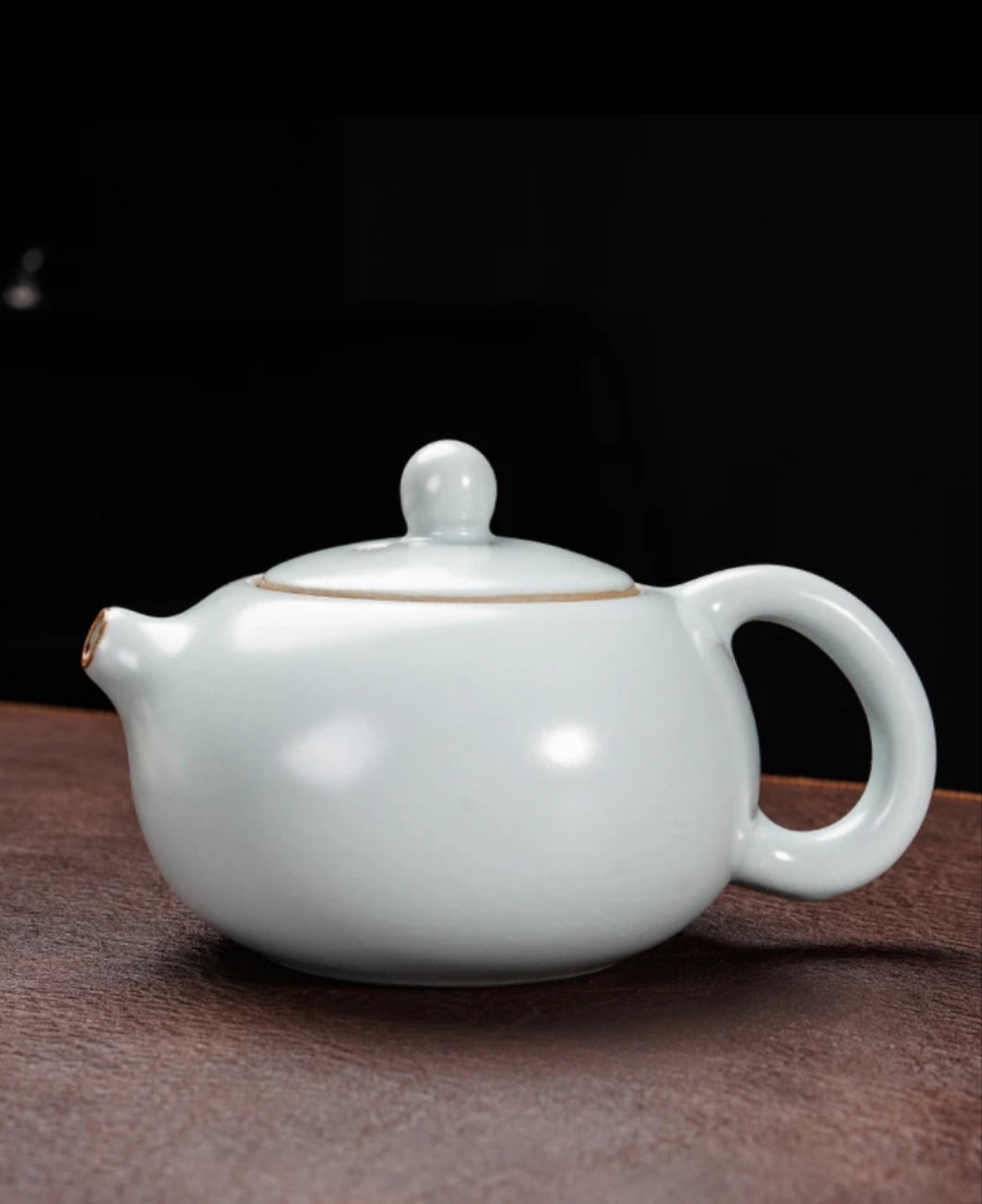 【展宏茶具】青汝窑开片西施壶单壶