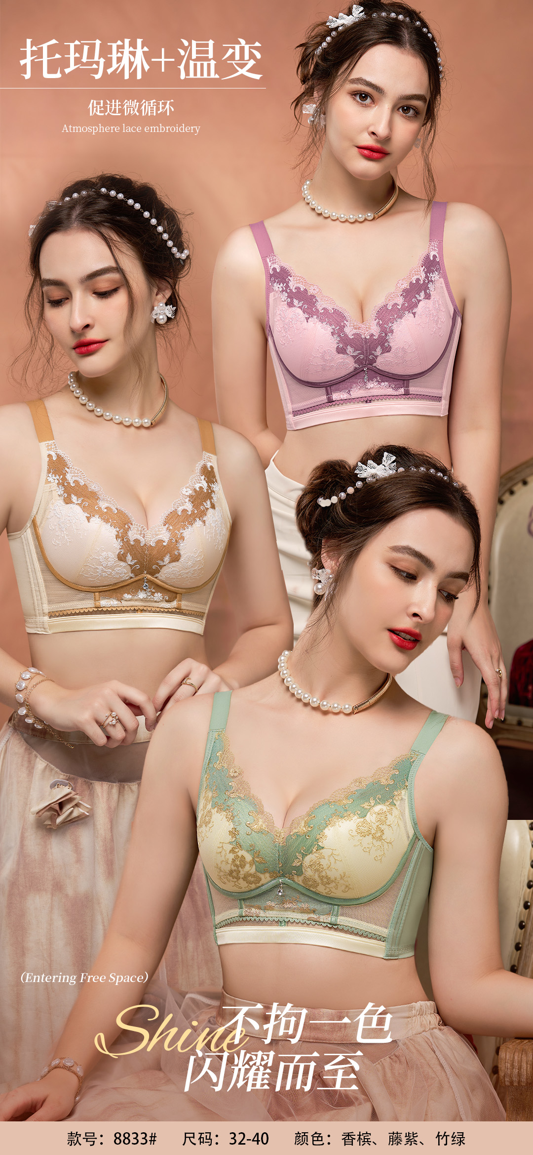 ②号E12【品牌高货调整型内衣】小胸聚拢显大收副乳托玛琳设计刺绣