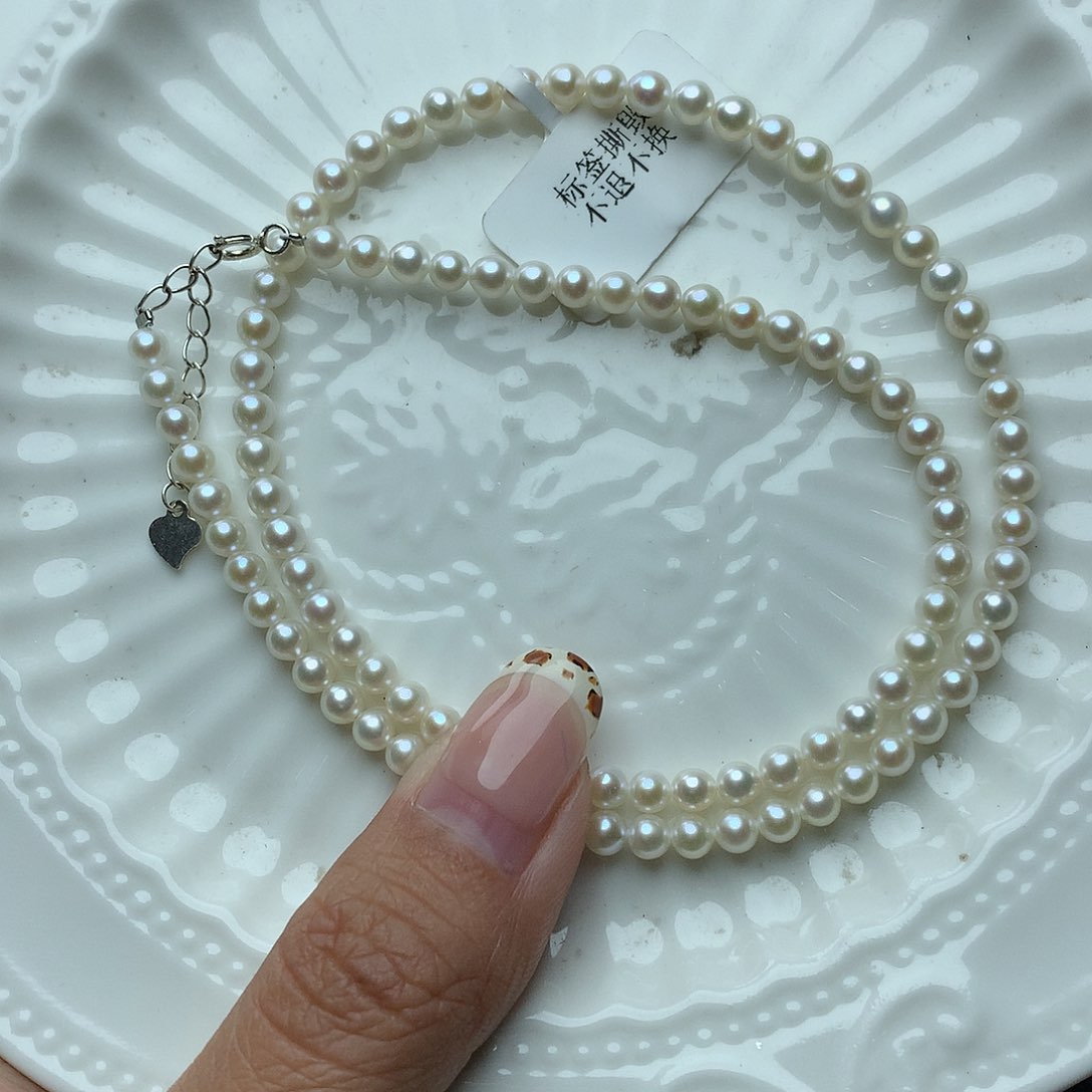 淡水珍珠3-4未镶嵌a100项链