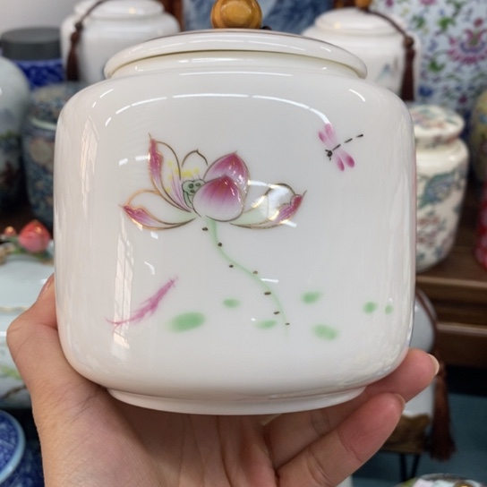 瓷片陶瓷茶叶罐密封罐