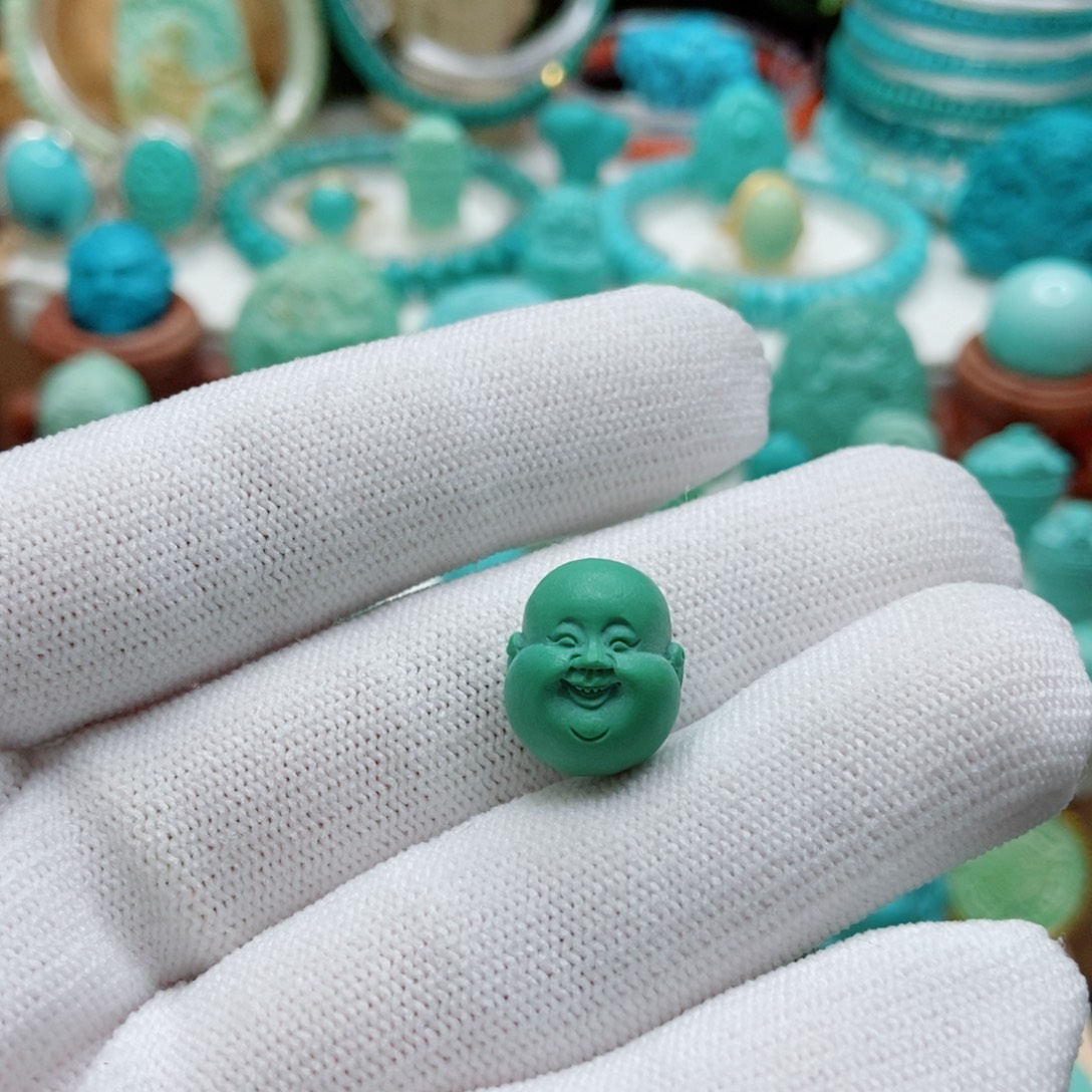 绿松石未镶嵌弥勒