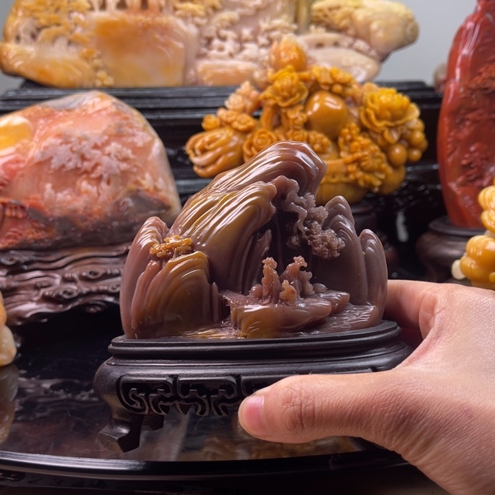 寿山石香山雅聚摆件