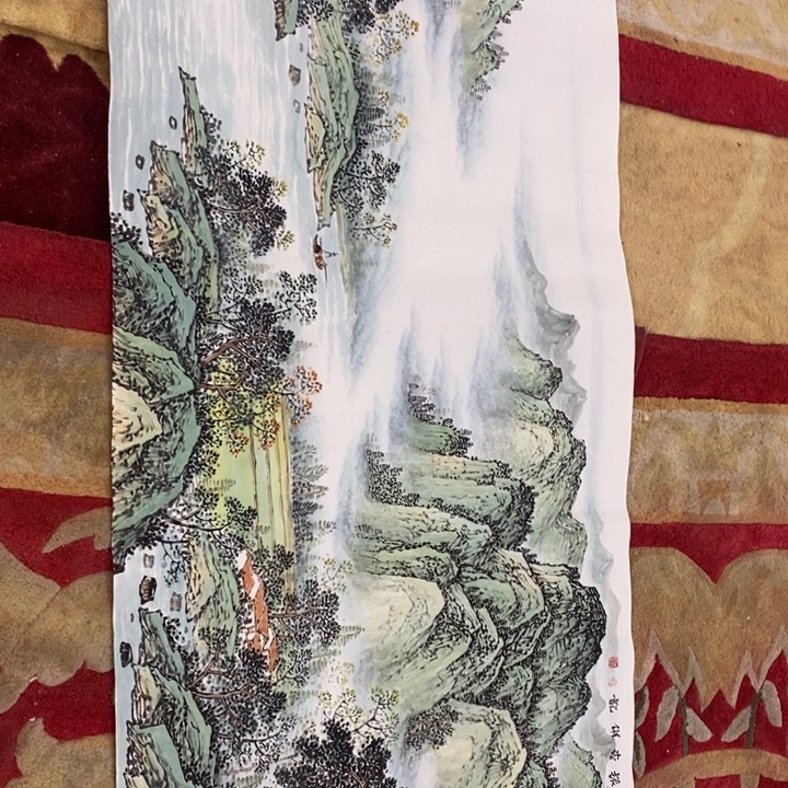 国画烟云幽居小六尺横