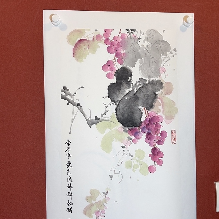 国画听兰老师花鸟