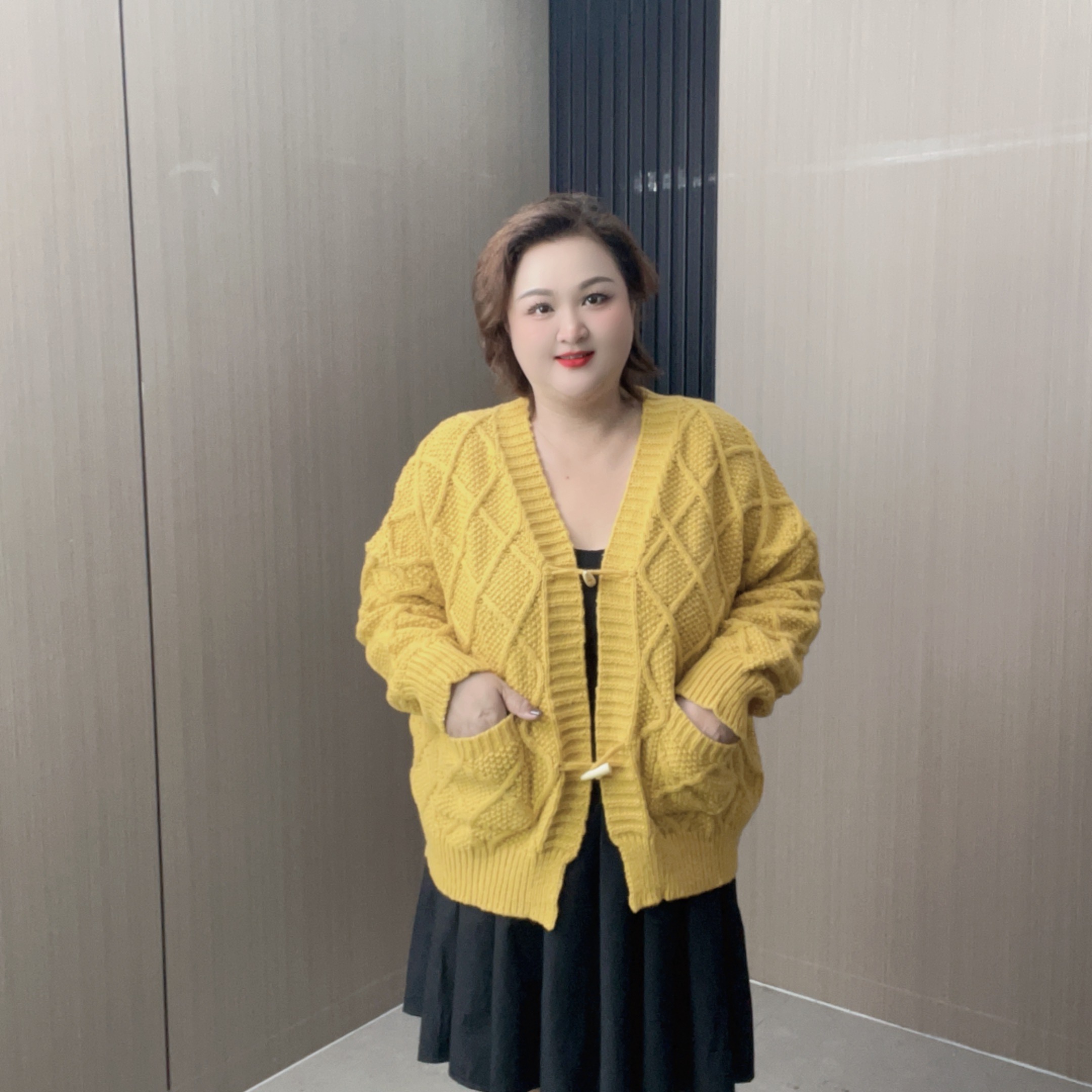 【海燕严选】7012大码针织开衫毛衣