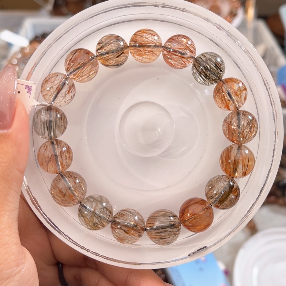 水晶未镶嵌手链黑金超12m