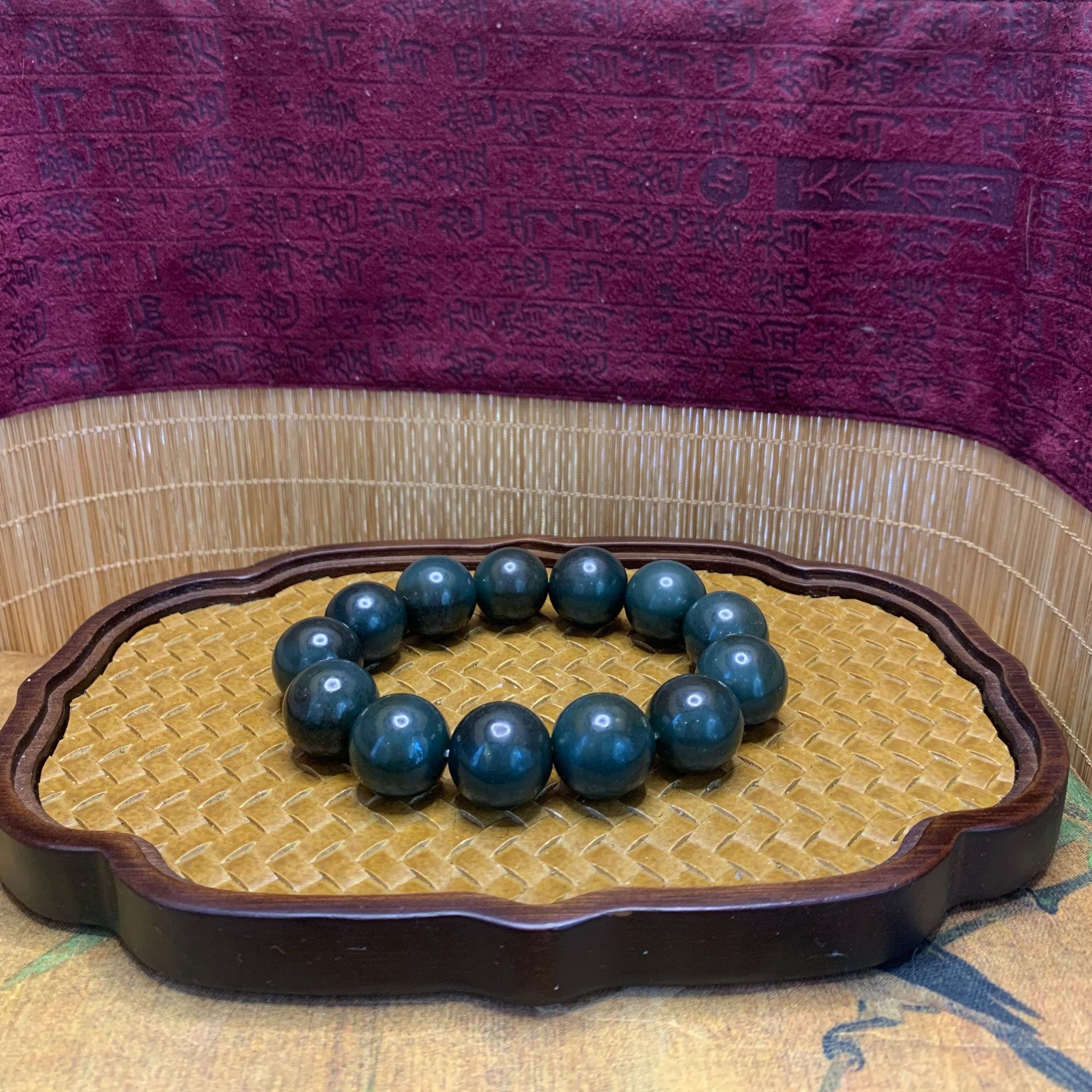 K和田玉圆珠手串（卡18）0547