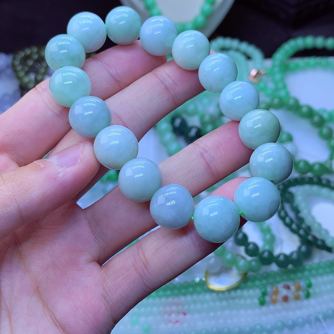 翡翠毛衣链未镶嵌