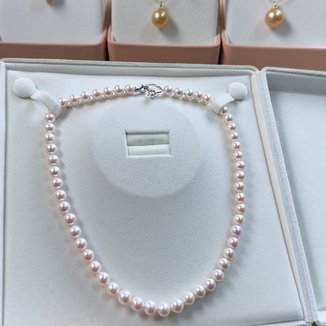 银S925镶嵌颈饰淡水珍珠