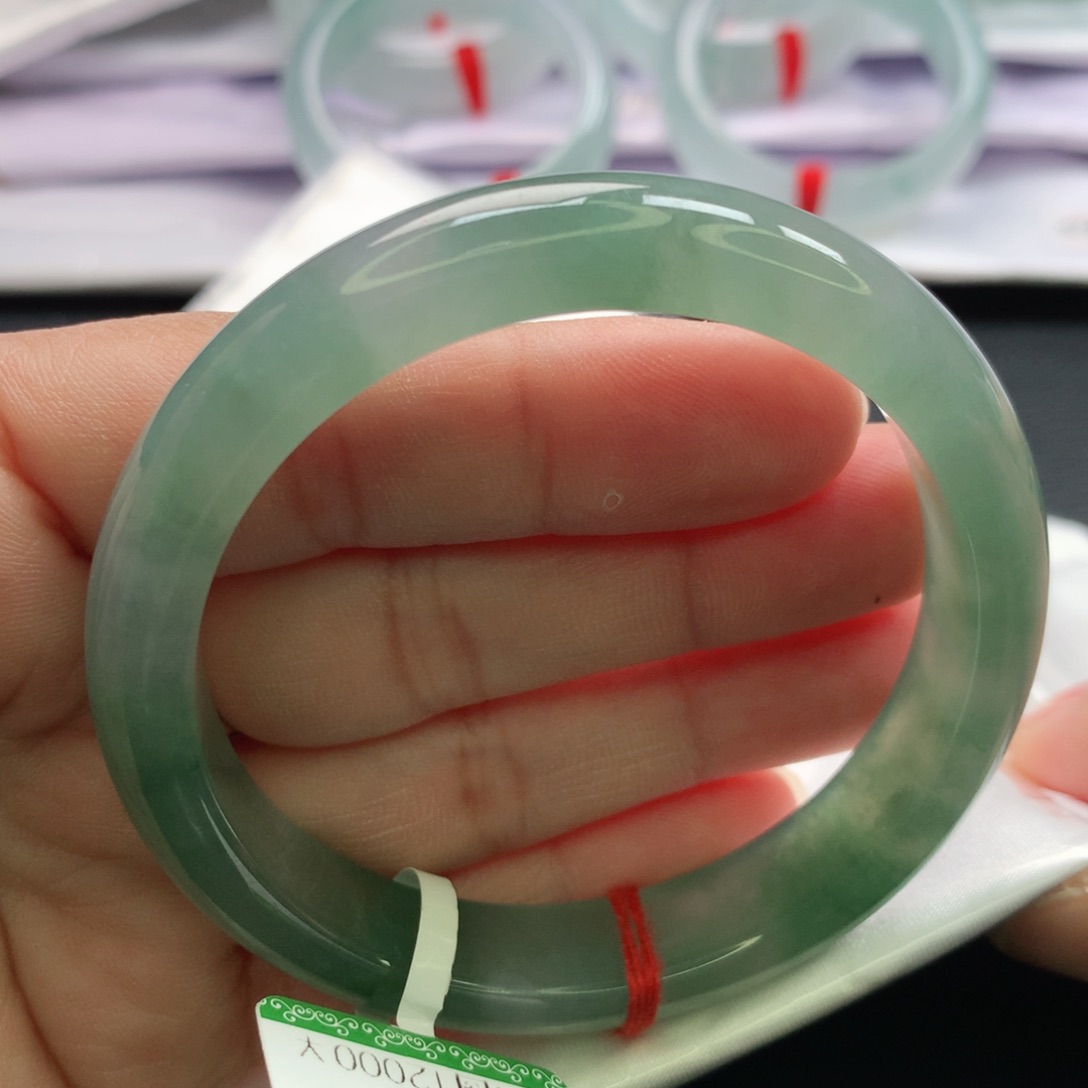 翡翠手镯未镶嵌缅甸53.54