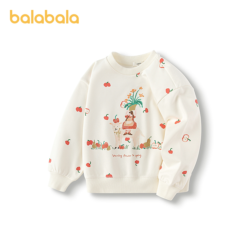 巴拉巴拉童装女童卫衣2025秋冬季新款印花上衣小童甜美琥珀流光