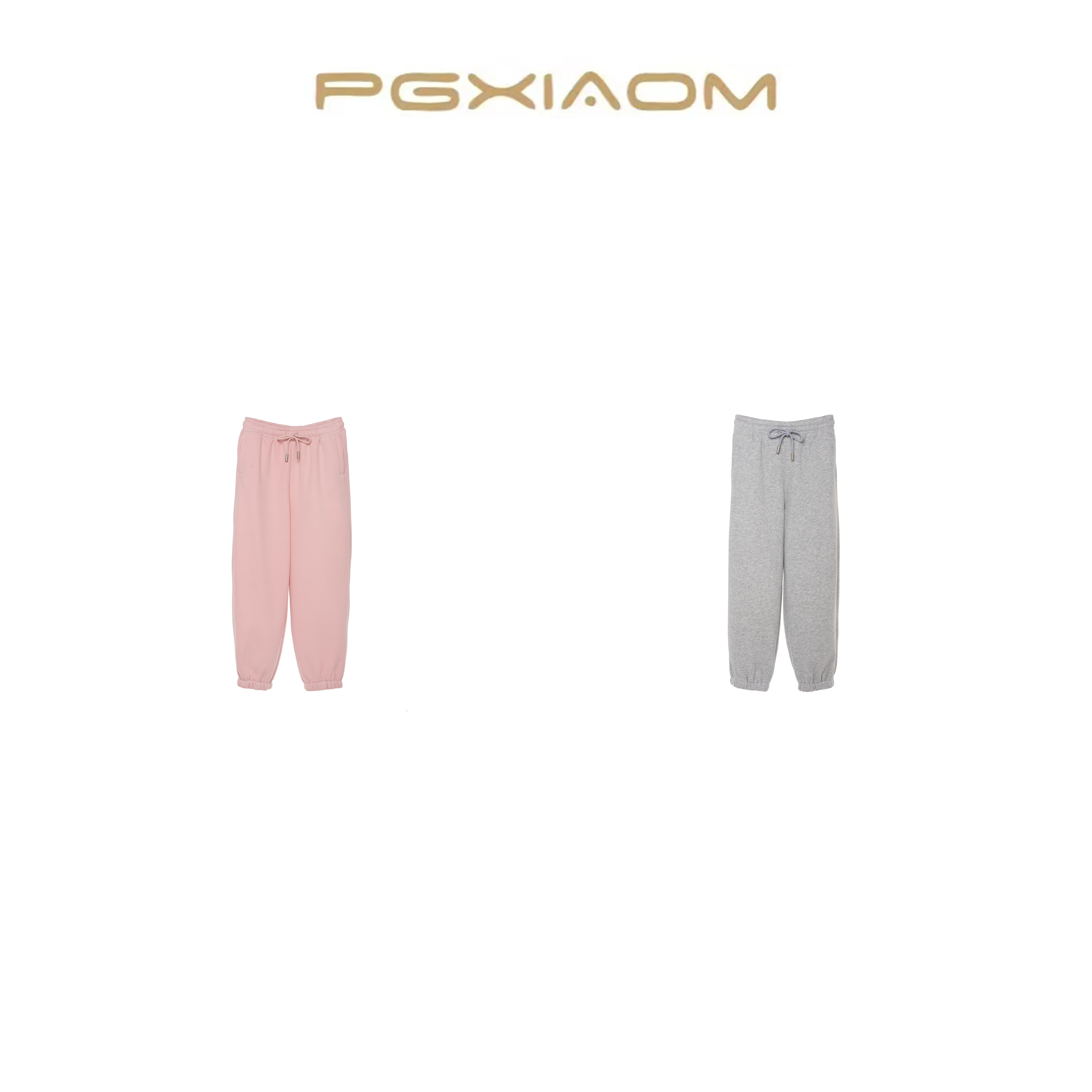 【PGXIAOM】润秀定制粉灰两色加绒休闲卫裤KZ10639（腰围松紧）      