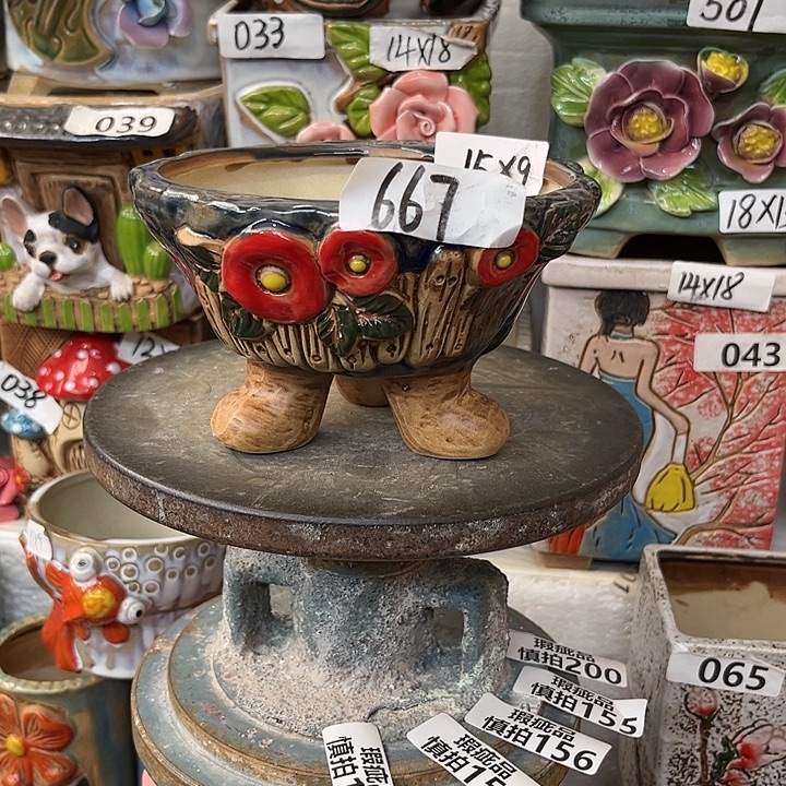 粗陶材质多肉花盆