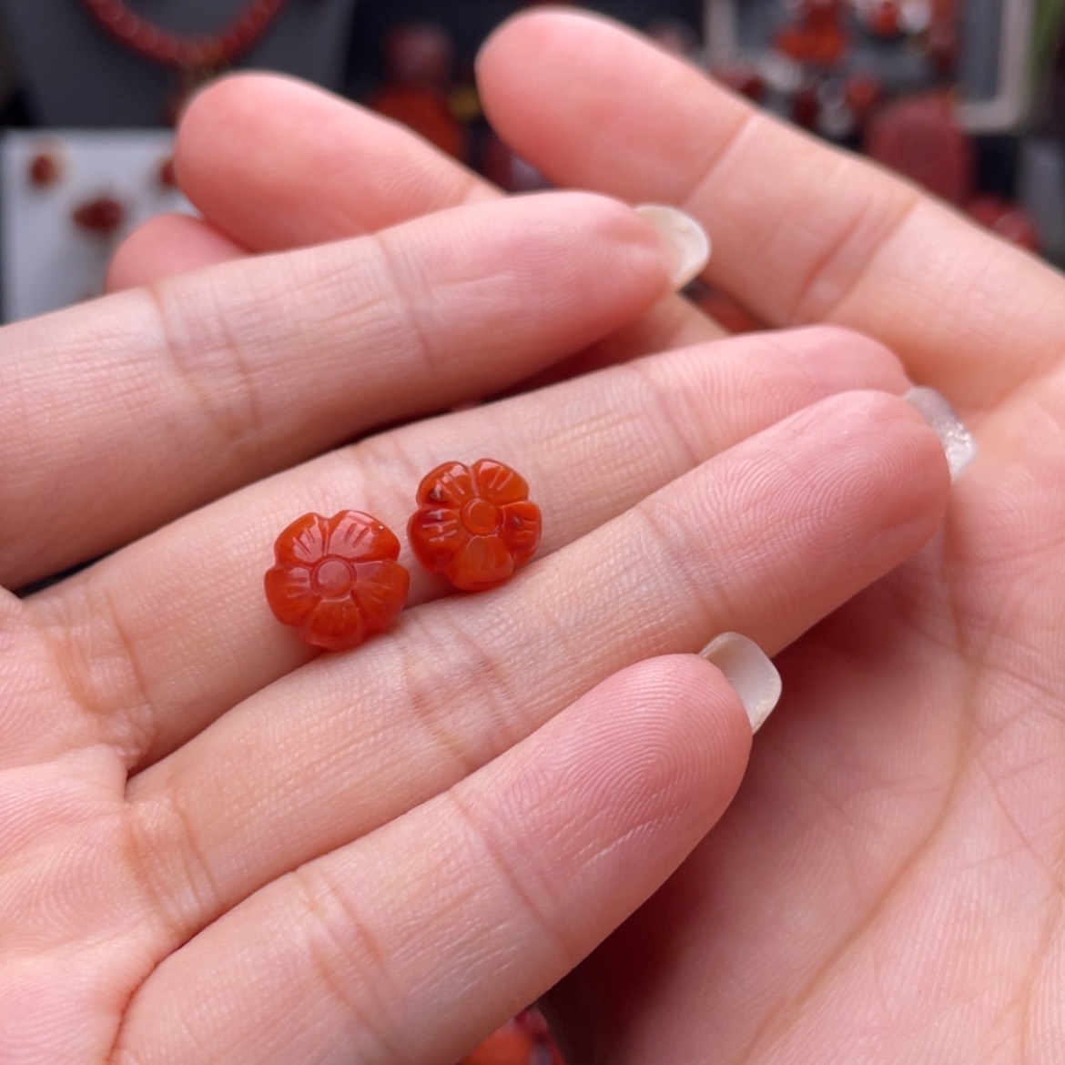 【闪购商品】南红玛瑙有钱花未镶嵌叮*当