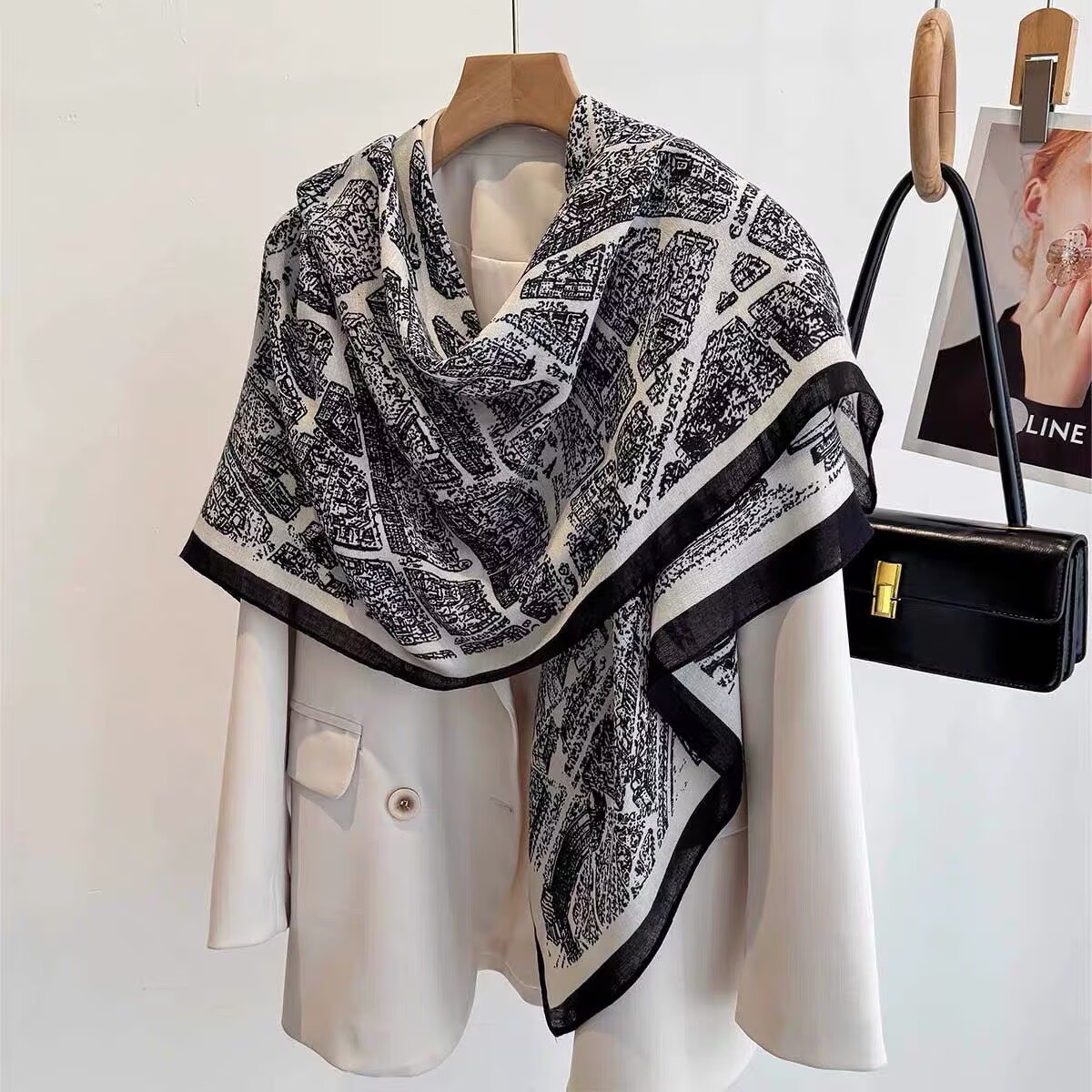 【f51】130*130水溶丝毛女围巾大方巾披肩成人女士时尚百搭气质