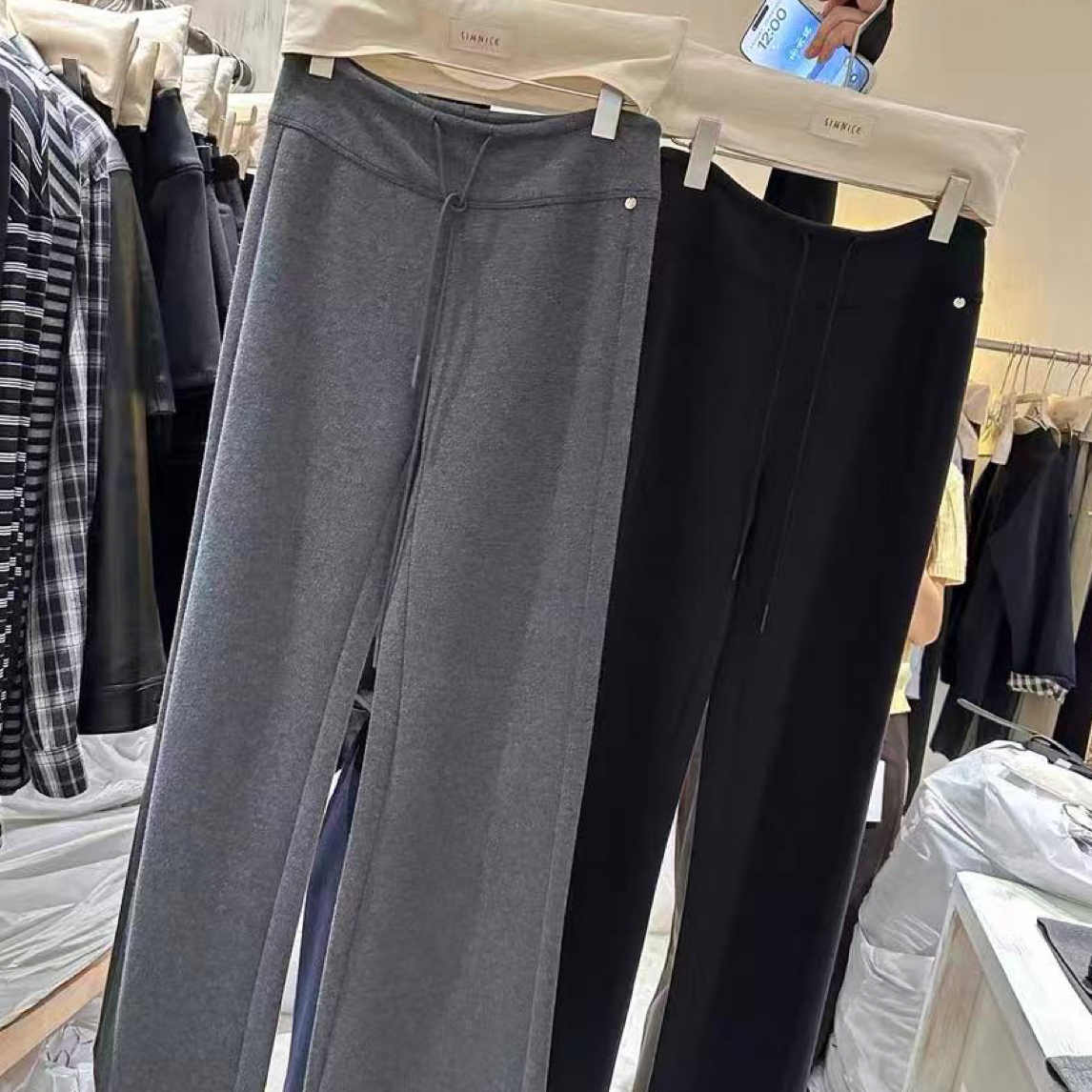 179高腰修身显瘦百搭长裤子A32