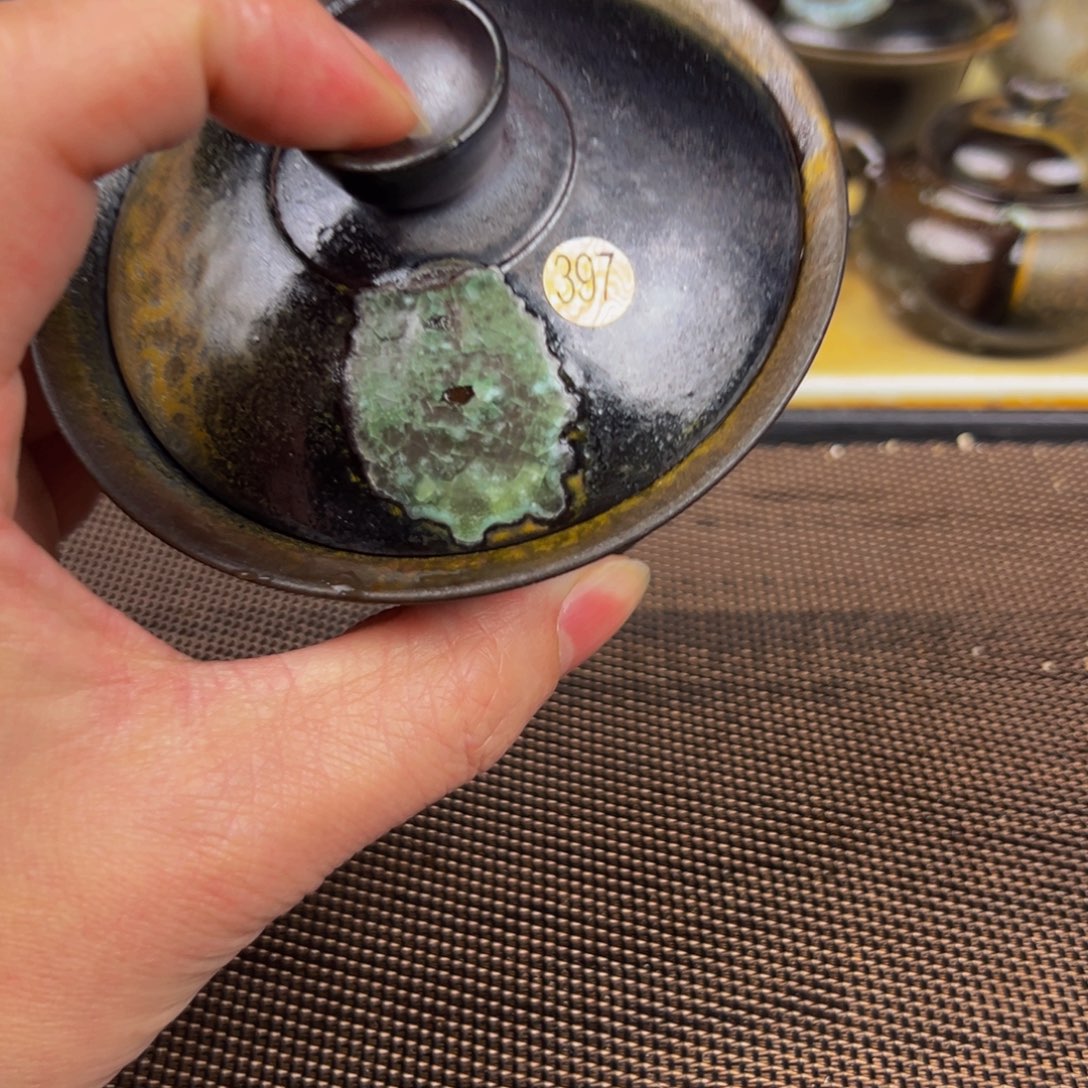 龙***女乘风茶器——盖碗微瑕397