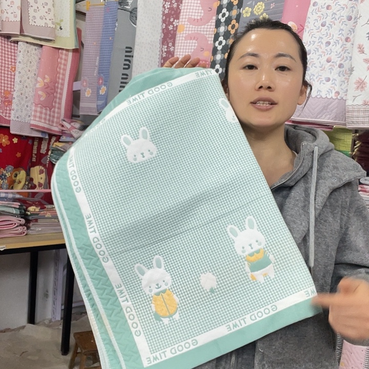 棉特价绿色小兔子