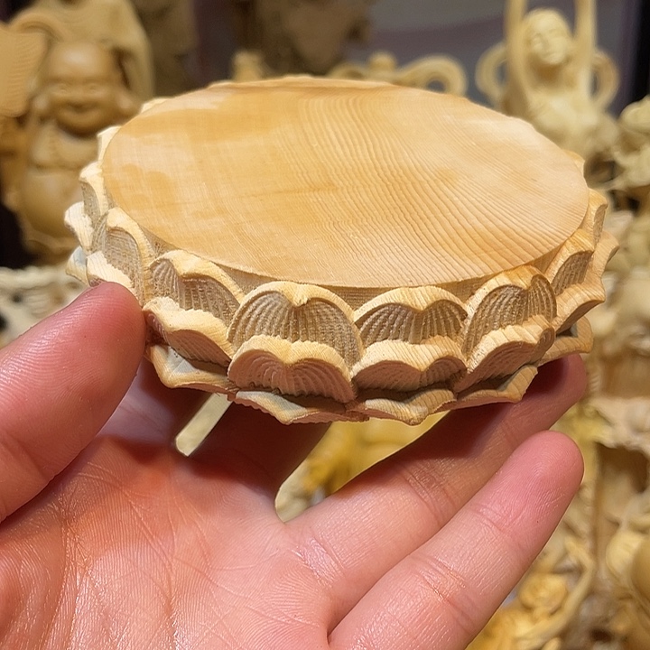 黄杨木瑕疵莲花座