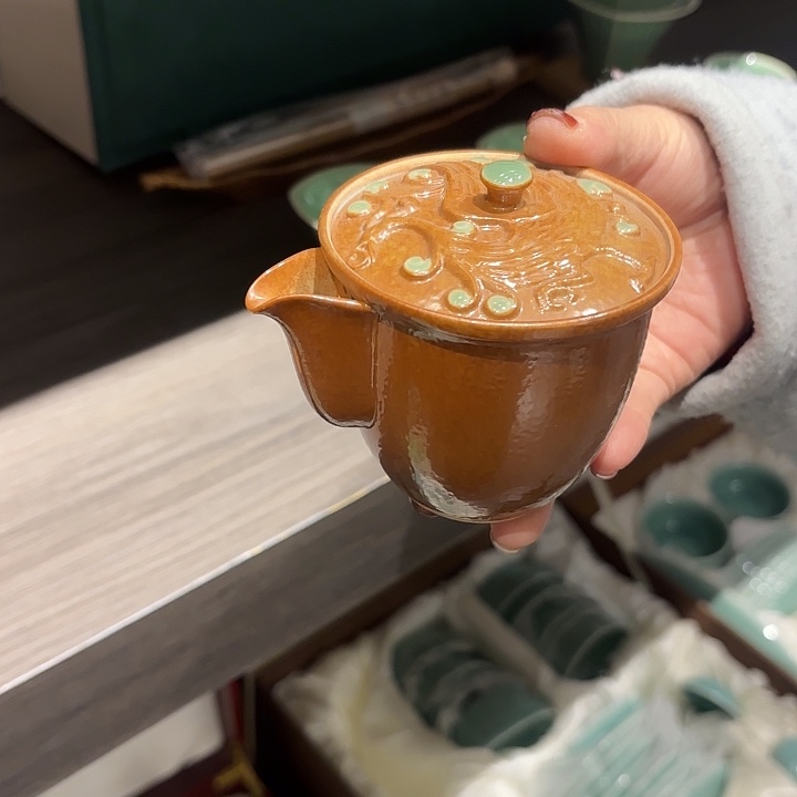 龙泉云间青瓷小米茶器