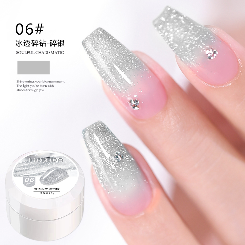 陶又又美甲-水光碎钻胶（单色） （5g罐装） 