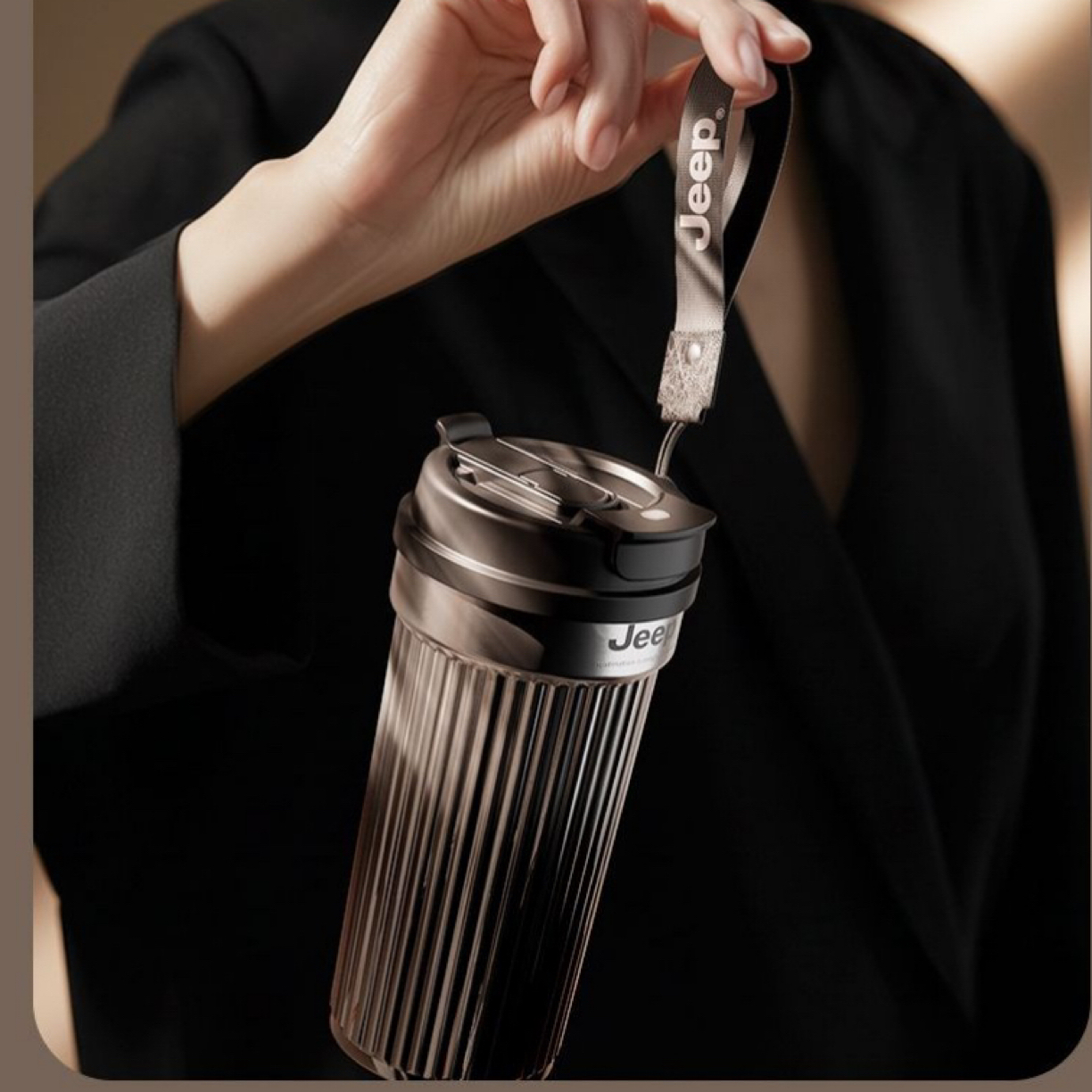 品牌臻享享保温咖啡杯双饮模式316不锈钢耐腐蚀