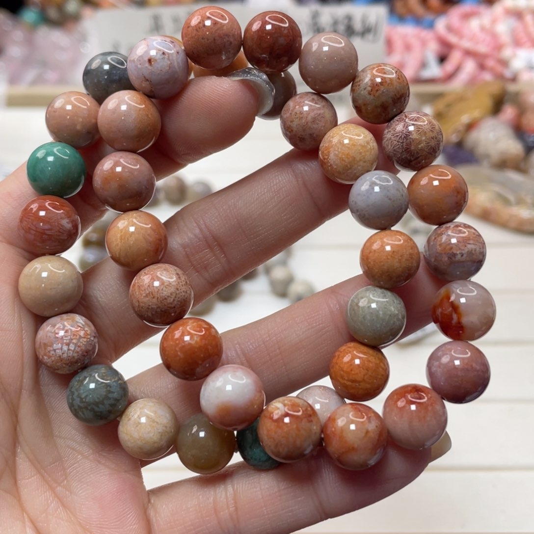 未镶嵌手链硅化玉曦*140