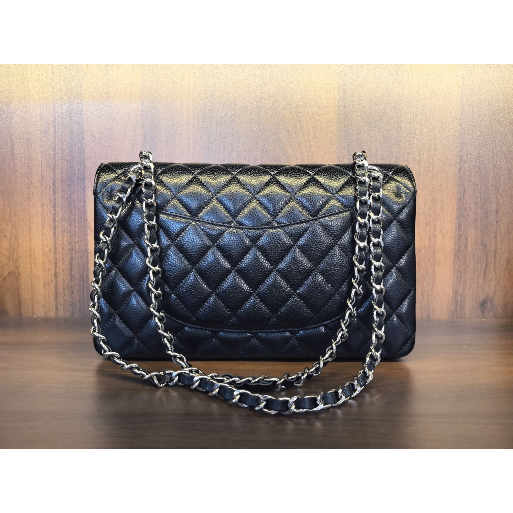 薇薇手工真皮包1085-25-黑色-长25x高15-CF黑银鱼子酱-A184