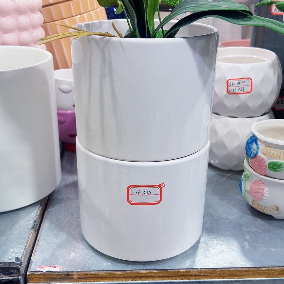 有孔，外贸尾单陶瓷花盆凑单10米包邮