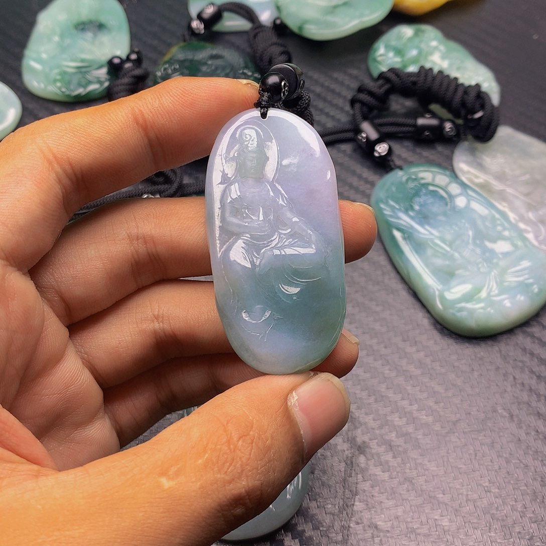 康***颈饰未镶嵌翡翠缅甸天然翡翠a货