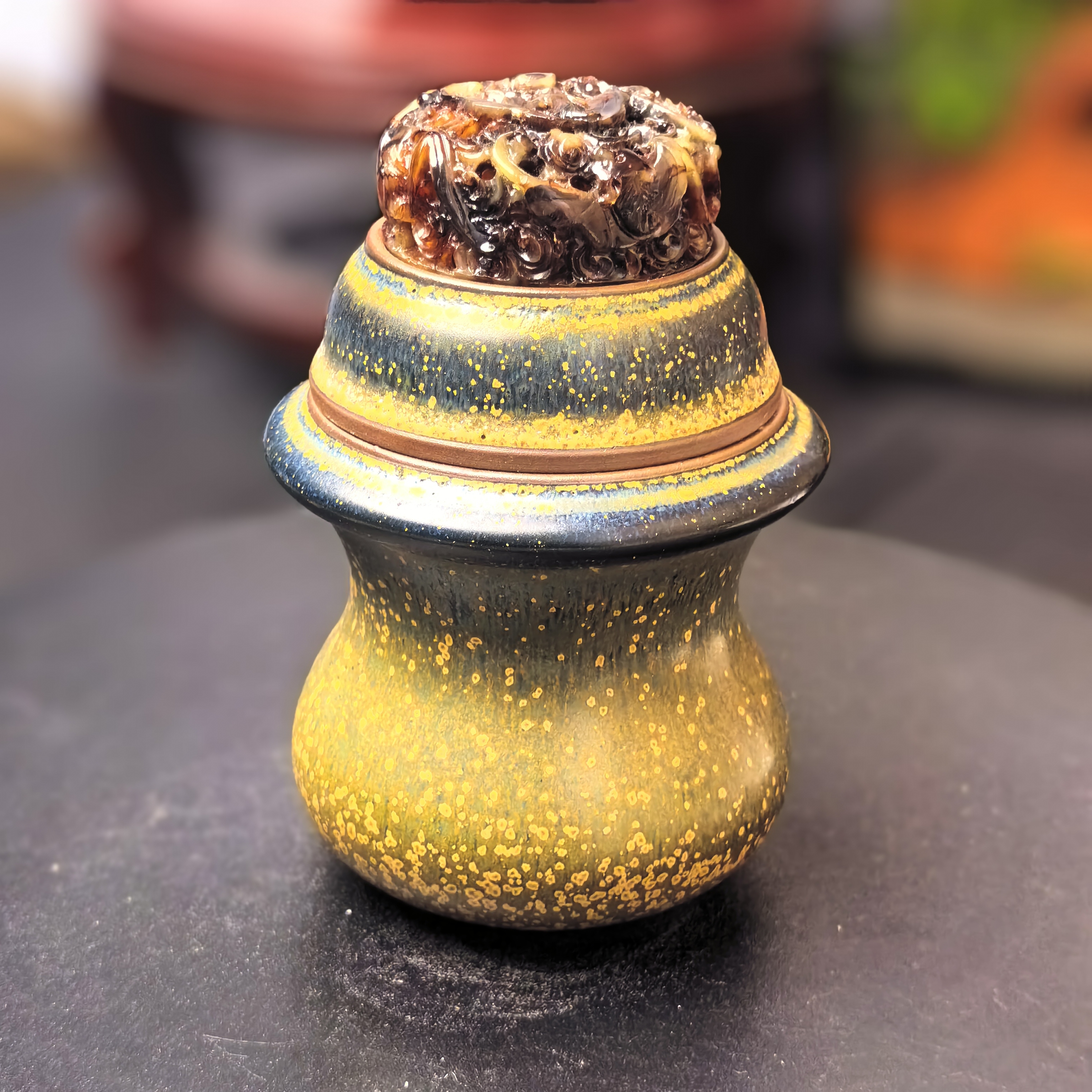 鸣虫用具墩子型叫罐飞火流星蓝色