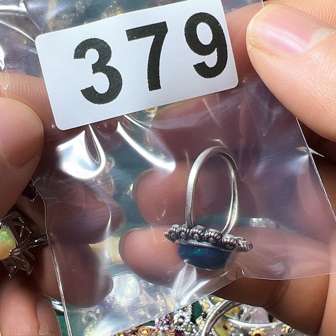 欧泊戒指银S925镶嵌✝***子