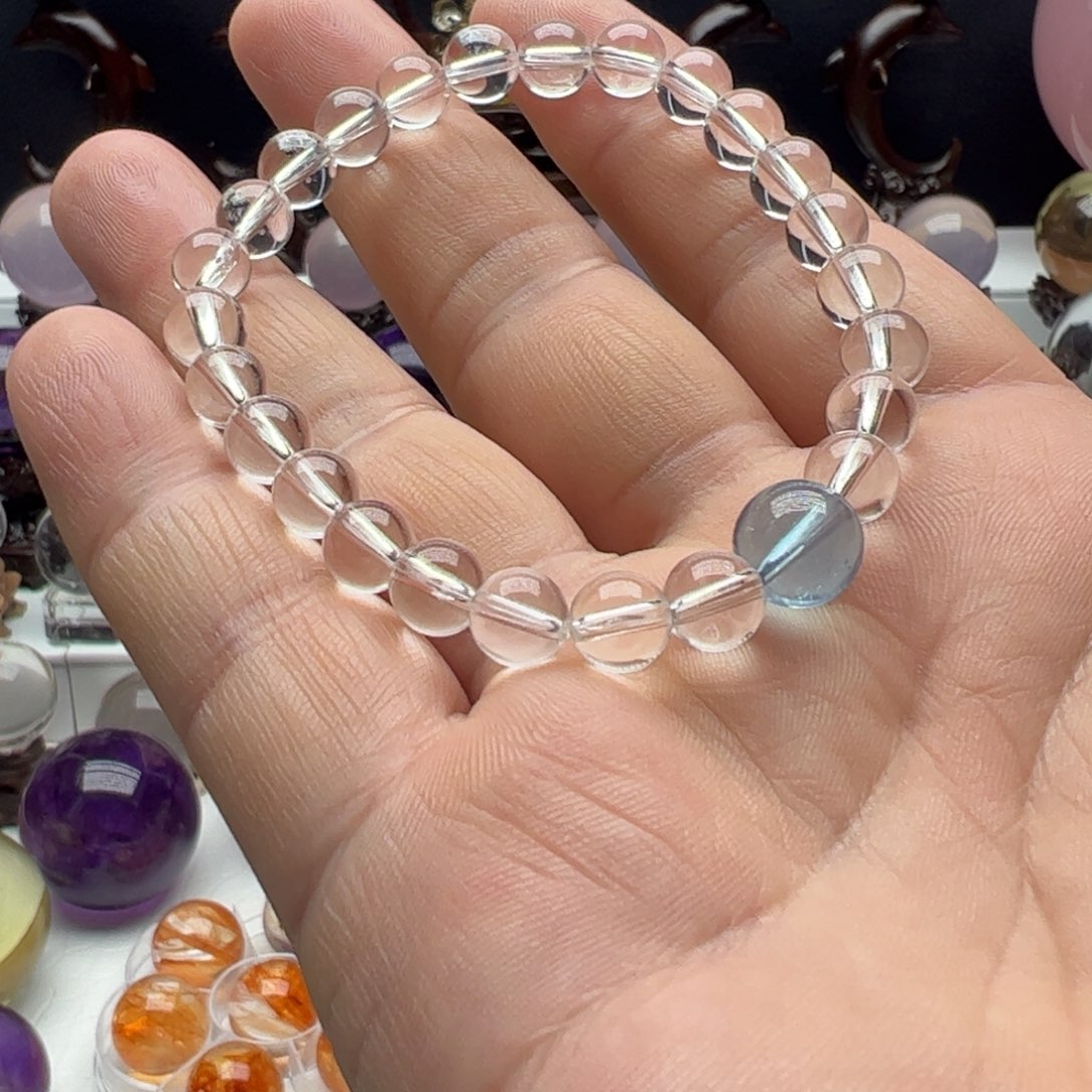 水晶天然水晶手链未镶嵌秋**?