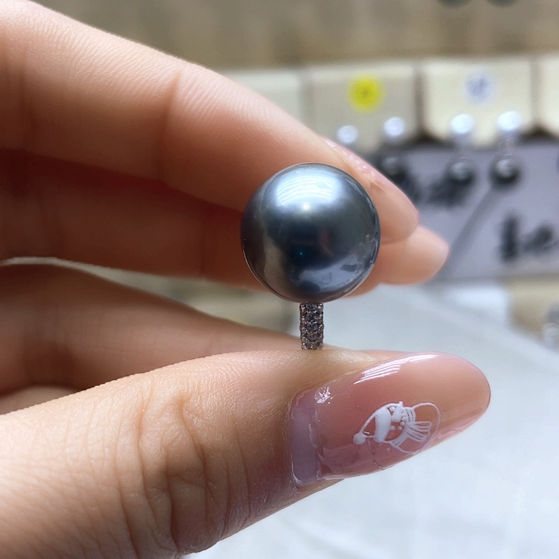 海水珍珠戒指18K金镶嵌