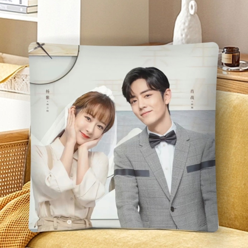 余生夫妇肖战杨紫亲肤绒抱枕靠垫家用情侣沙发靠枕双面图45X45cm