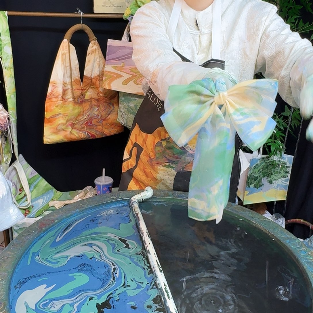 亚麻天然大漆蝴蝶结发夹