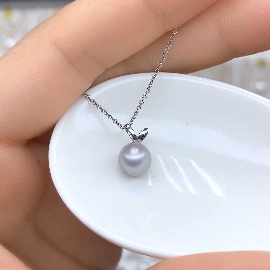 淡水珍珠银S925镶嵌颈饰