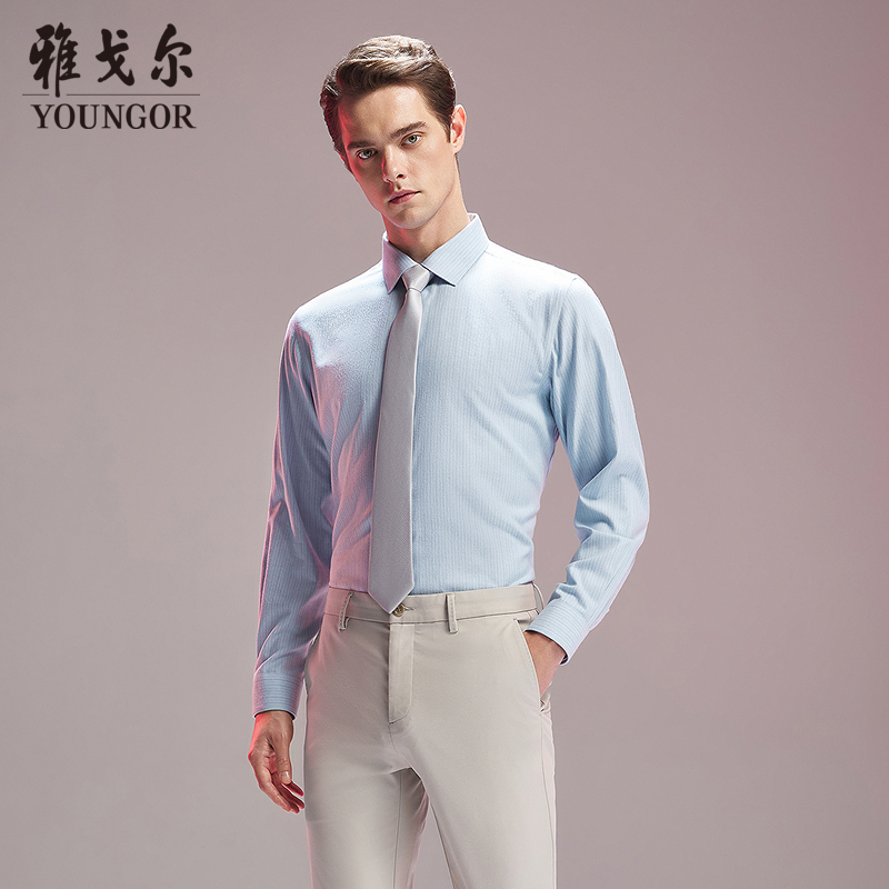 【15%羊毛绒面】雅戈尔秋季新品休闲蓄热升温保暖长袖衬衫119690