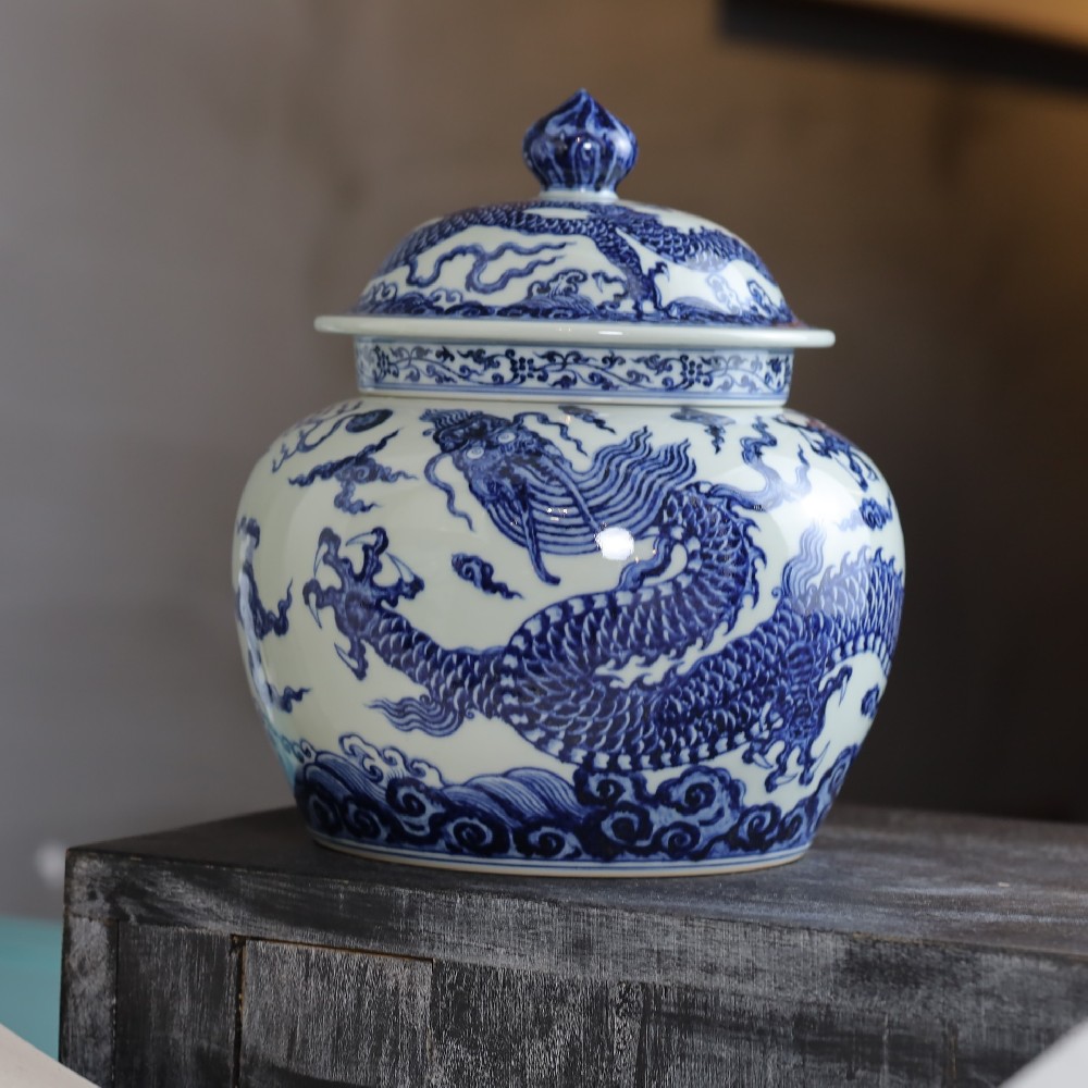 舜瓷天工一品 舜瓷祥和龙将军罐