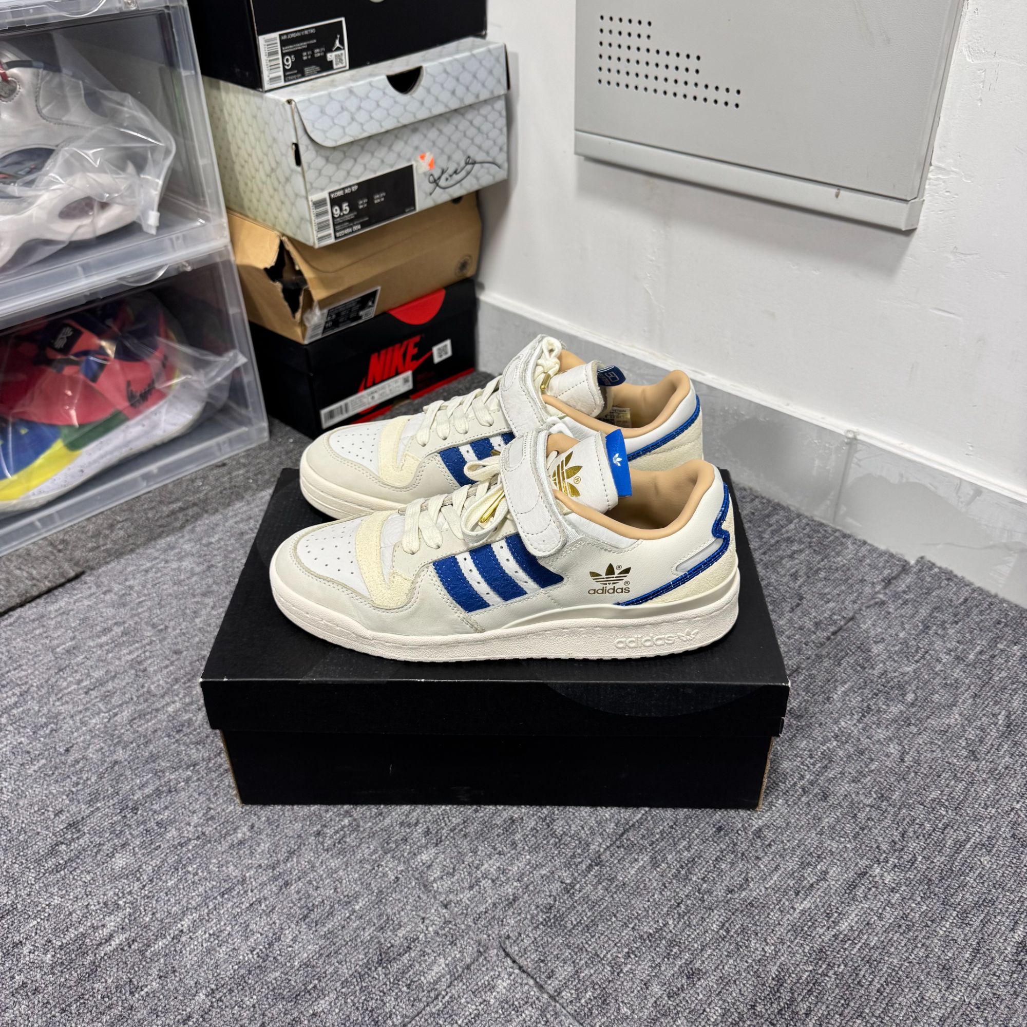 95新 MM6 44码 阿迪 forum84 白蓝 无原盒 无瑕疵 篮球鞋