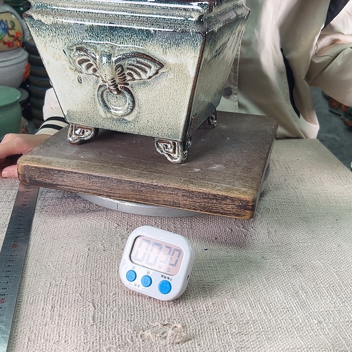用***4泳坤堂石湾花盆陶瓷