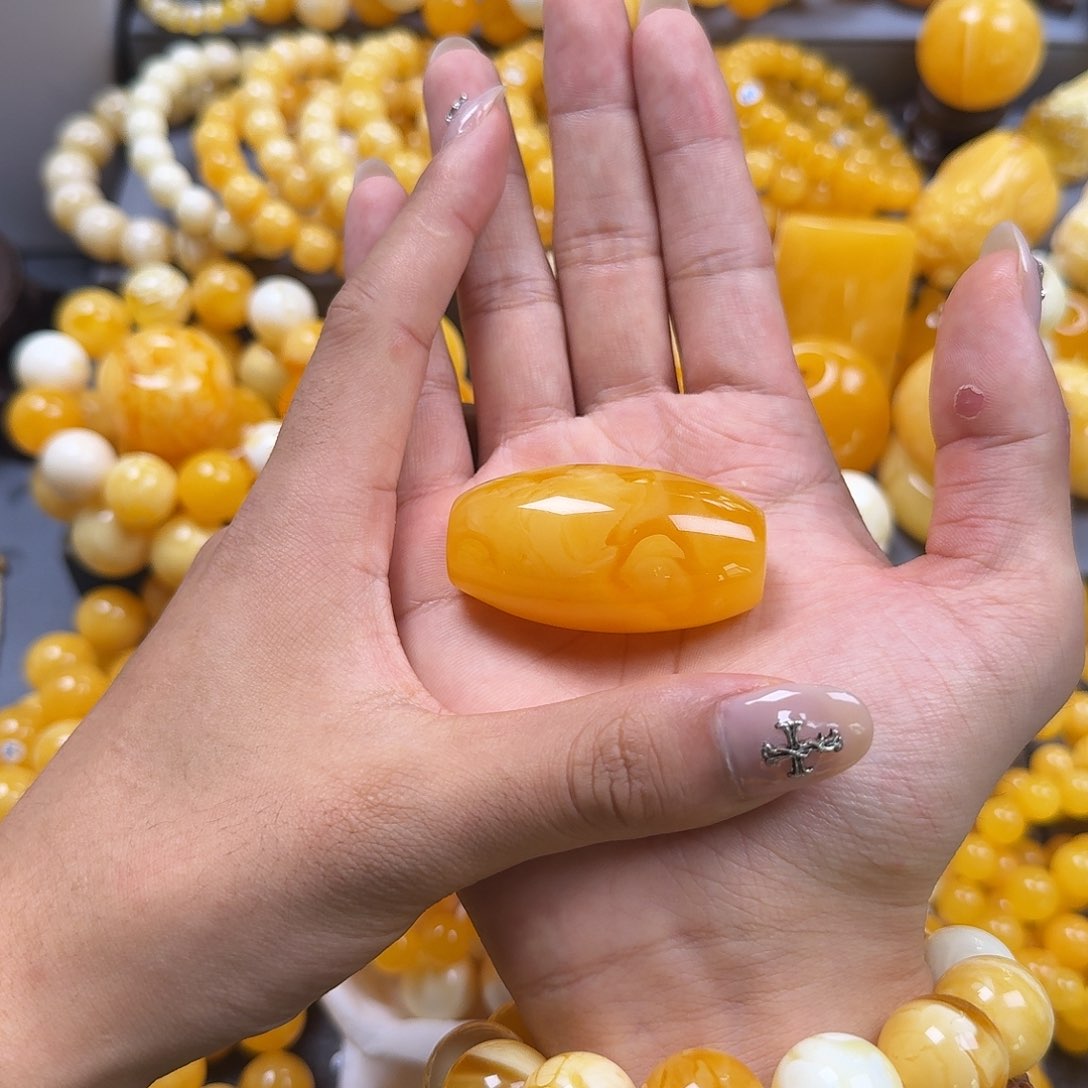 蜜蜡珠宝奇石未镶嵌桶珠