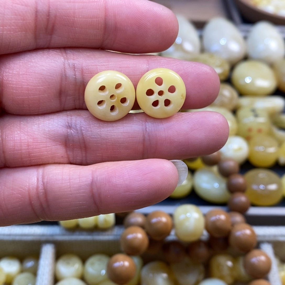 琥珀未镶嵌裸石蜜蜡配珠