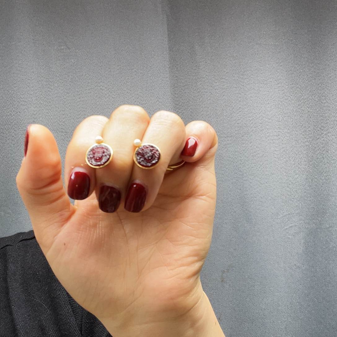 琥珀耳饰银S925镶嵌从**过