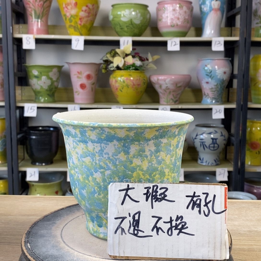 景德镇手工手绘陶瓷花盆