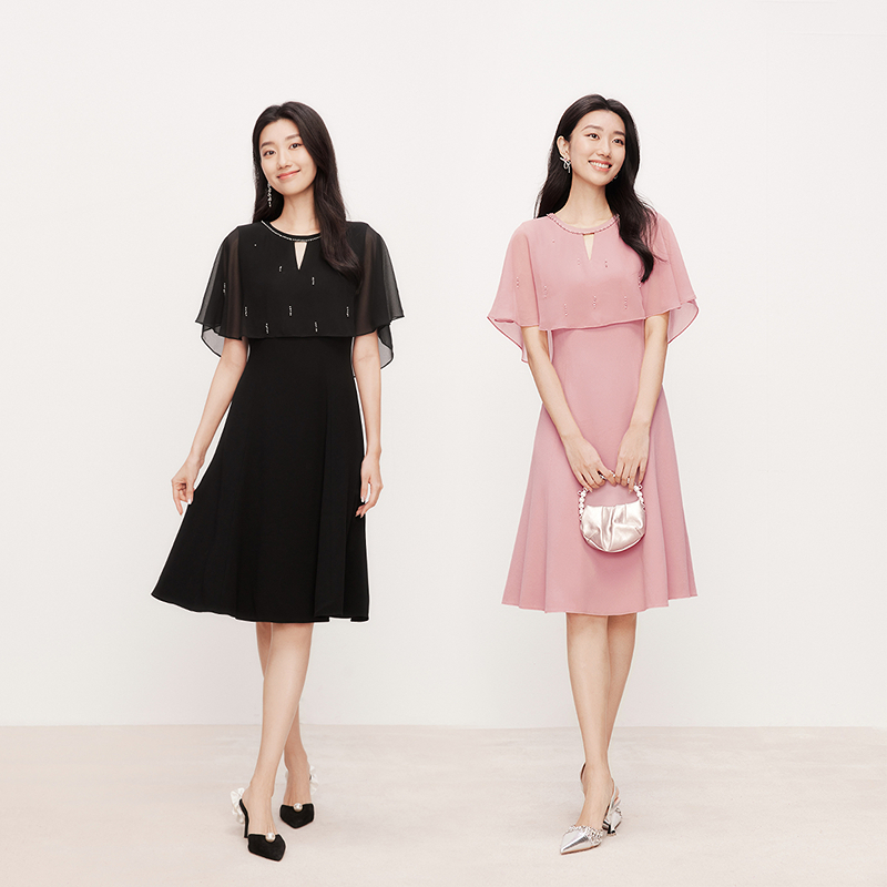 【商场同款】珂莱蒂尔【Leisure】珂莱蒂尔三醋酸连衣裙优雅