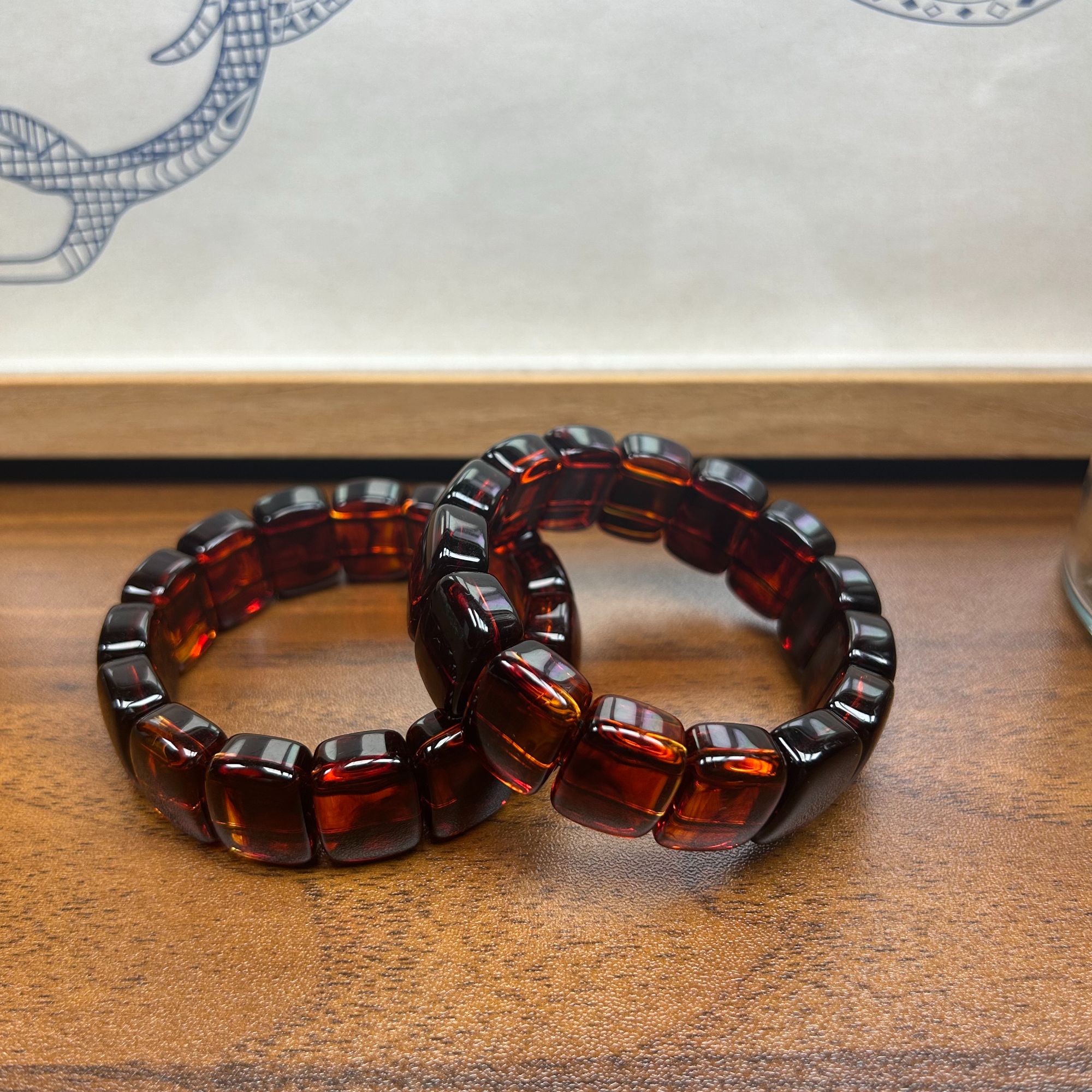 手链 正品保真紫杉醇血药珀满血满药老料DIY精致简约方块手串