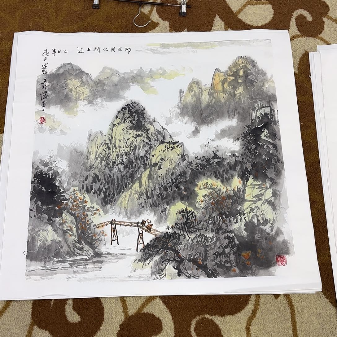 国画贾述轩四尺斗方艺