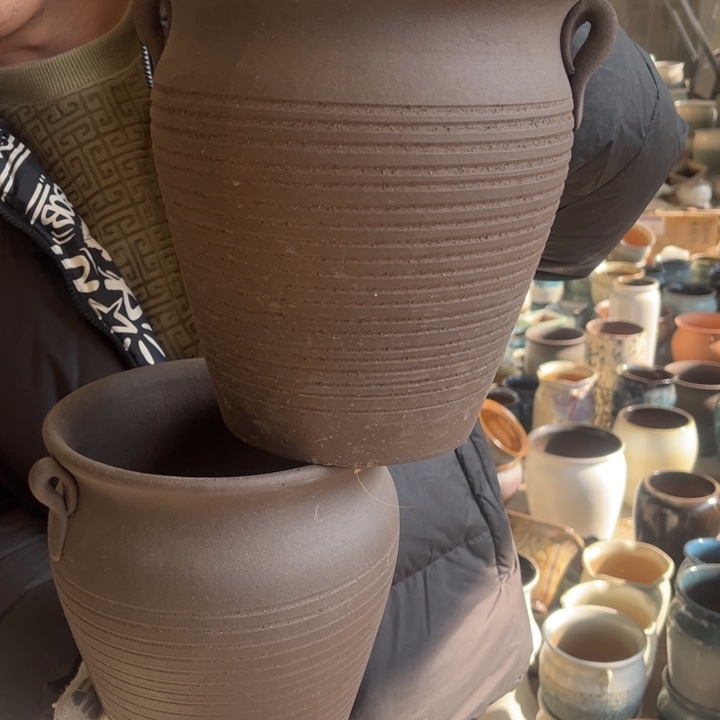 紫砂花盆高21口19———-