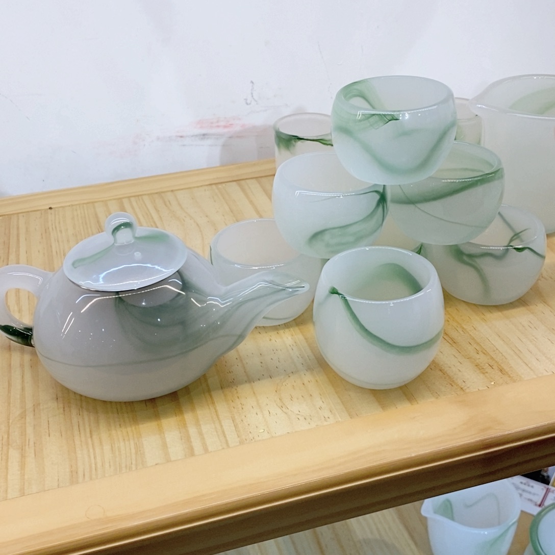 漂绿茶壶 6客杯 主人杯1